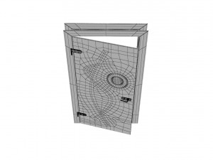 modern metal glass door Modelo 3D