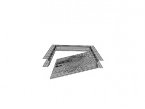 modern metal glass door Modelo 3D