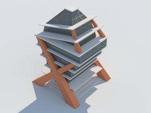 air art glass building 3D Model