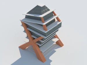air art glass building 3D Model
