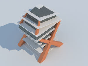 air art glass building 3D Model