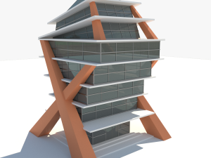air art glass building 3D Model