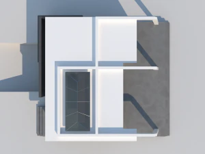 high tech grey house 3D Model