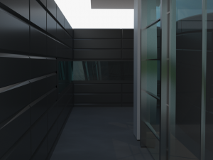 high tech grey house 3D मॉडल