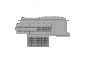 high tech grey house 3D Model
