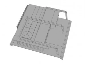 high tech grey house 3D Model
