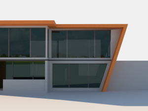 two storey high tech house 3D Model