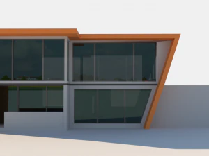 hightech huis met twee verdiepingen 3D Model