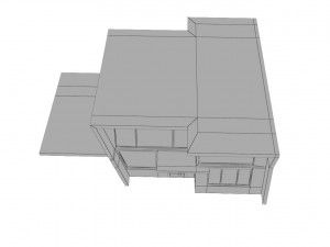 two storey high tech house 3D Model