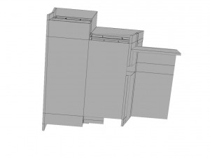 two storey high tech house 3D Model