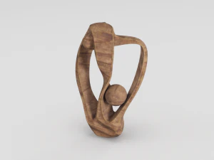 sculpture sur bois Modèle 3D