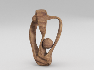 wood sculpture 3D Модель