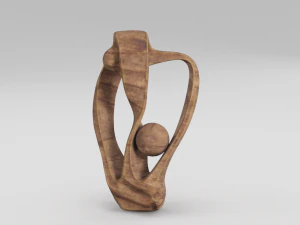 sculpture sur bois Modèle 3D