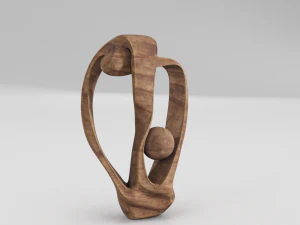 sculpture sur bois Modèle 3D