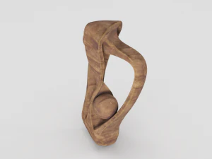 sculpture sur bois Modèle 3D