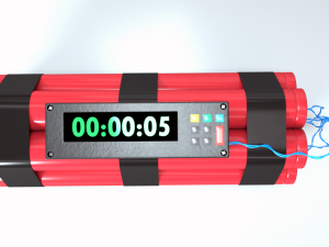 bomb with timer Modèle 3D