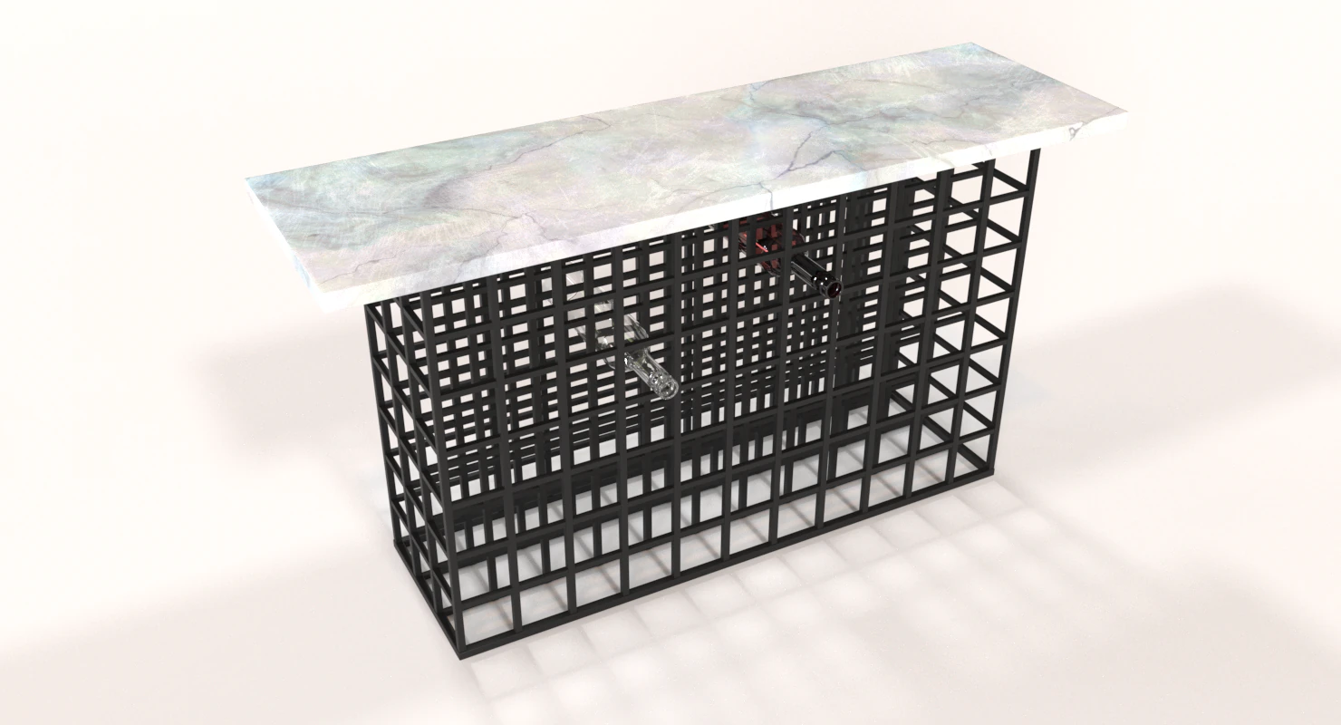 rozu white marble console table 3D Model .c4d .max .obj .3ds .fbx .stl .blend 