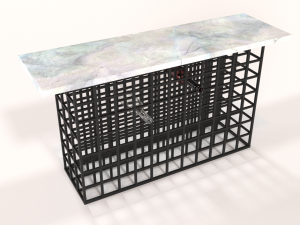 rozu white marble console table 3D Model