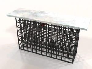 rozu white marble console table 3D Model