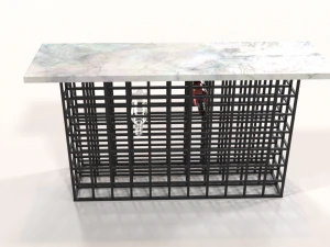 rozu white marble console table 3D Model