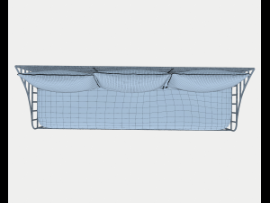 breton white metal sofa 3D Model