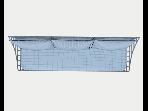 breton white metal sofa 3D Model