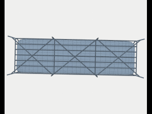 breton white metal sofa 3D Model
