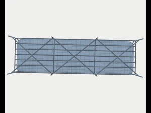 breton white metal sofa 3D Model