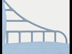 breton white metal sofa 3D Model