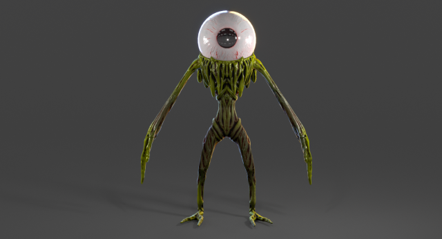 bigeye monster Model 3D .c4d .max .obj .3ds .fbx .stl .blend 
