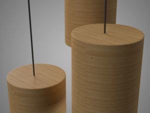 minimal wood lamp 3D Model