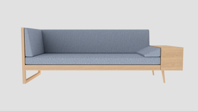 realistic sofa Modelo 3D .c4d .max .obj .3ds .fbx .stl .blend 
