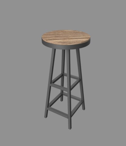 bar stool Model 3D .c4d .max .obj .3ds .fbx .stl .blend 