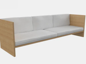 canap&eacute; naturel Modèle 3D