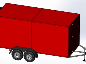 14 enclosed trailer 3D-Modell