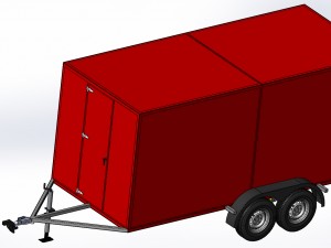 14 enclosed trailer Modelo 3D