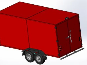 14 geschlossener Anh&auml;nger 3D Modell