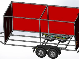 14 geschlossener Anh&auml;nger 3D Modell