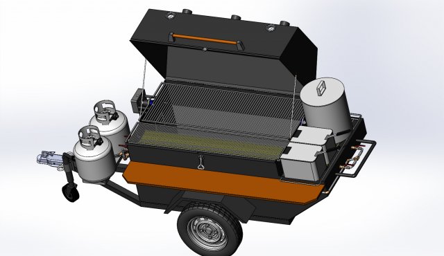 mobile bbq 3D Model .c4d .max .obj .3ds .fbx .stl .blend 