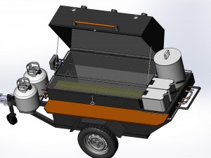 mobile bbq Modelo 3D