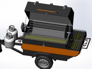 mobile bbq 3D Model