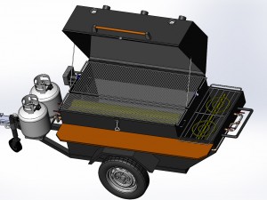 mobile bbq 3D Model