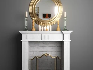 dekoratif şömine seti 3D Model