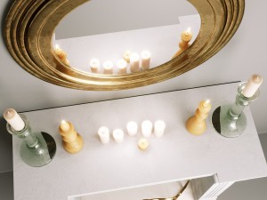decorative fireplace set 3D 模型