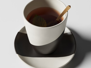 shift porcelain tea set 3D 模型