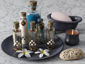 ensemble de d&eacute;coration aromatique Modèle 3D