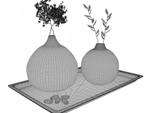 gypsophila decor set 3D Model