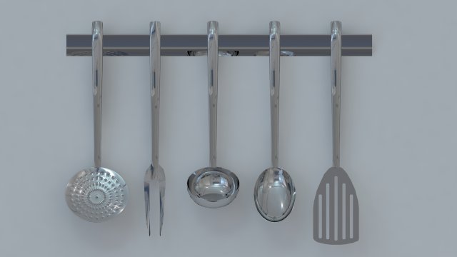 kitchen instruments 3D Модель .c4d .max .obj .3ds .fbx .stl .blend 