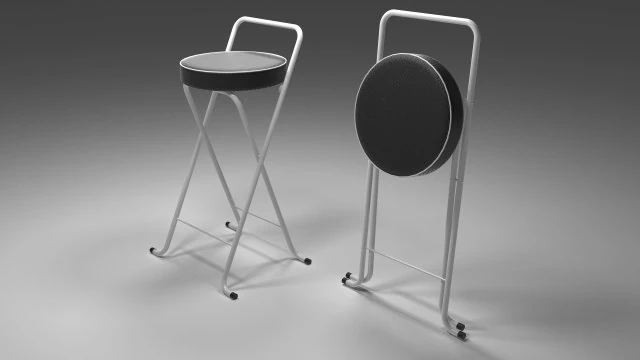 Barhocker 3D Modell .c4d .max .obj .3ds .fbx .stl .blend 