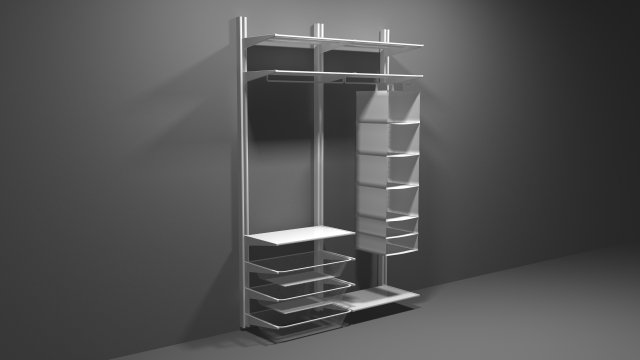 storeroom rack 3D Model .c4d .max .obj .3ds .fbx .stl .blend 
